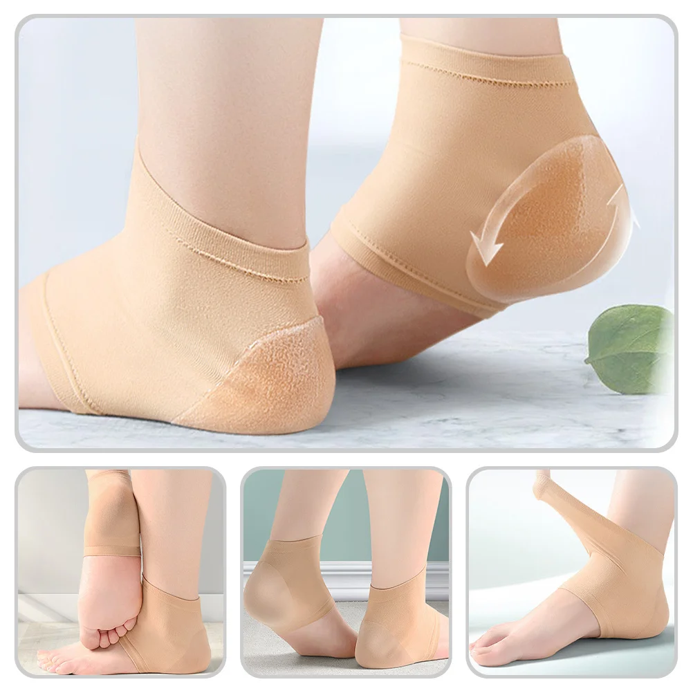 

Heel Protective Cover Moisturizing Cracking Relief Breathable Non-Slip Heel Cushion For Plantar Fasciitis Foot Care