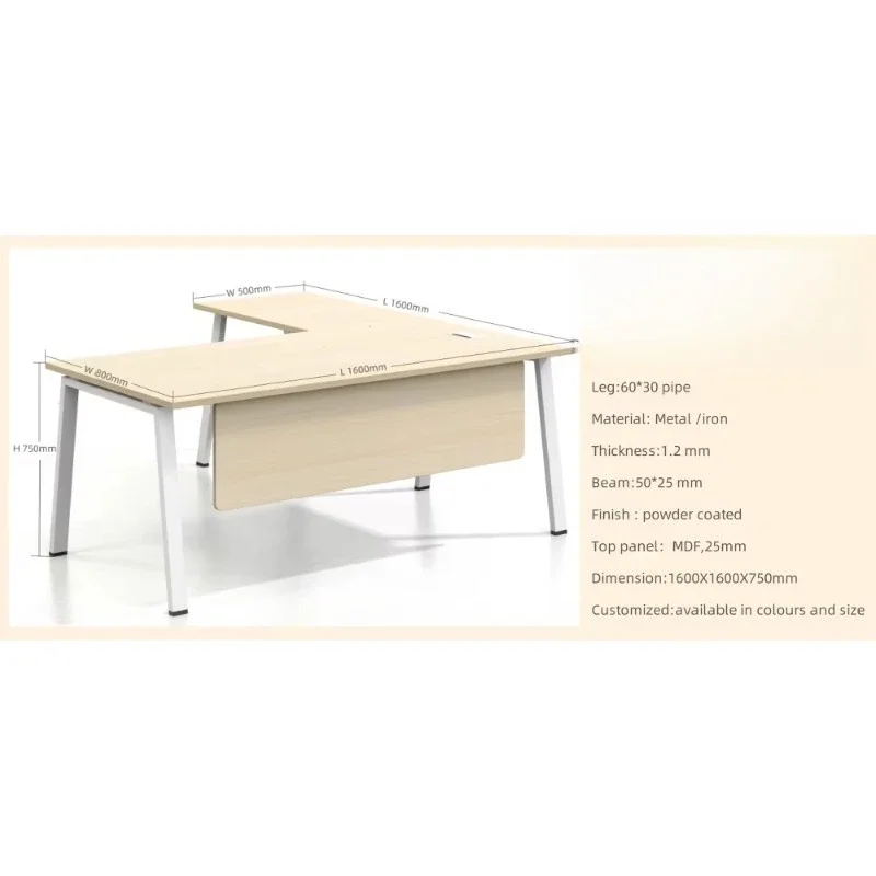Executive desk Executive office furniture set Modular desk Executive computer desk Modern office L-shaped table