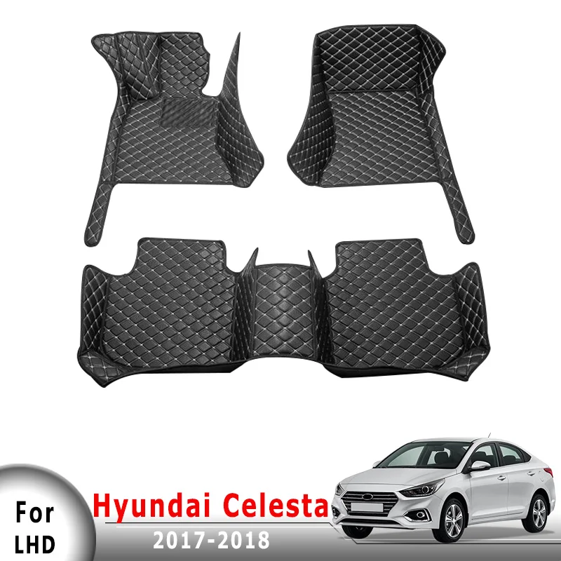 For Hyundai Celesta 2018 2017 Car Floor Mats Custom Auto Parts Carpet Mat Accessories Waterproof easy to clean Rugs