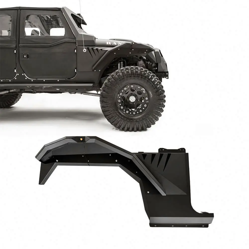 Gobison JK JL Armor Body Kit Grille Bumper Fender Flares For Jeep Wrangler Bumper Fender Flares