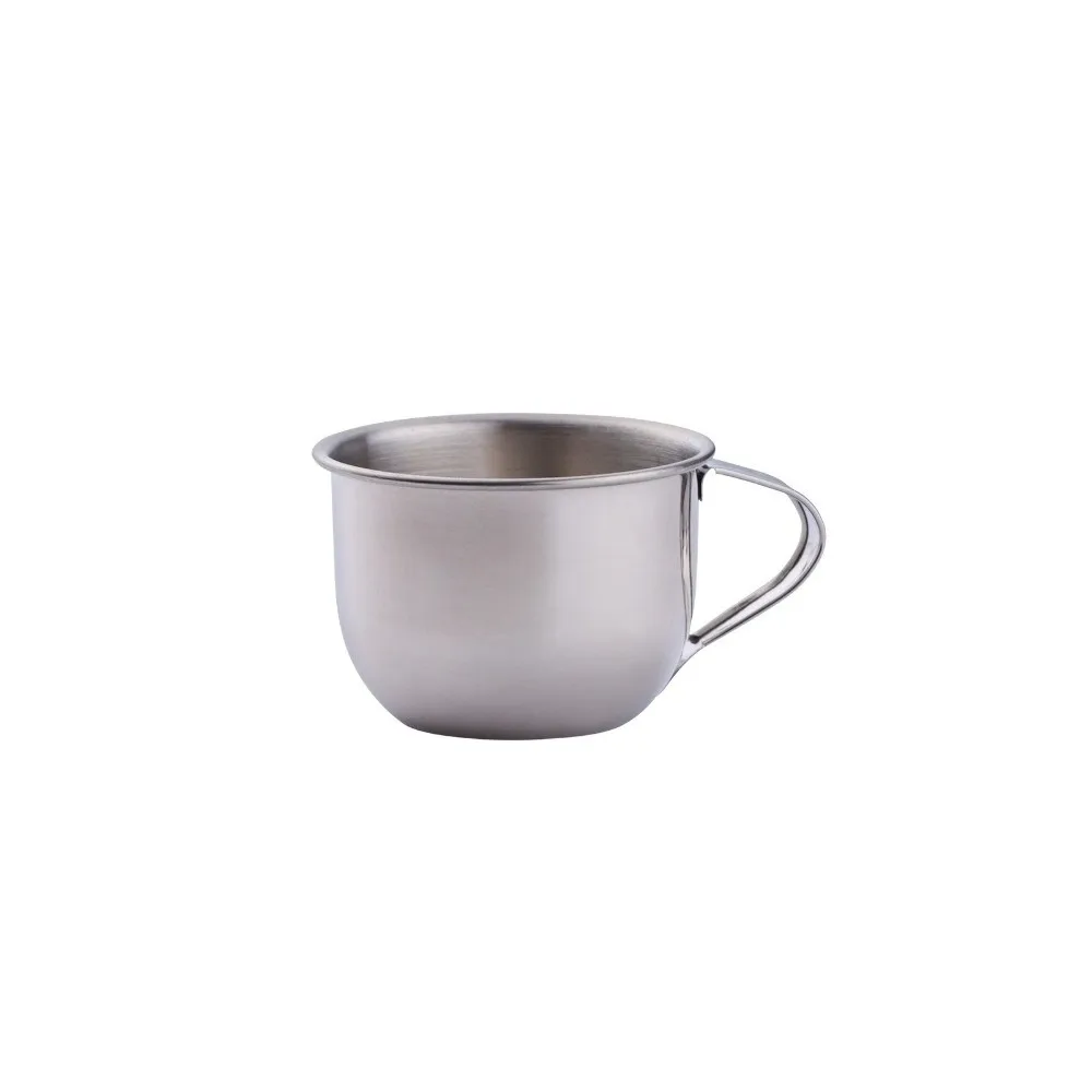 New 304 Stainless Steel Mini Tea Cup with Handle 60ml Capacity Coffee Mug Portable Small Capacity Rice Wine Cup Korean Style