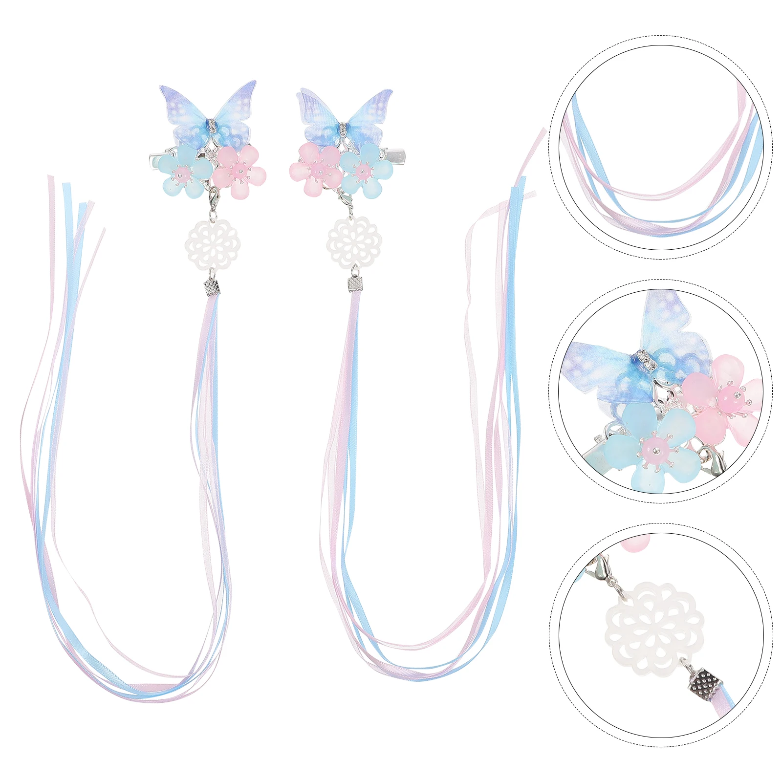

1Pair Butterfly Hair Clips Elegant Hanfu Hair Accessories for Kids Girls Traditional Hairpin Daily Use Prom Party Decoration