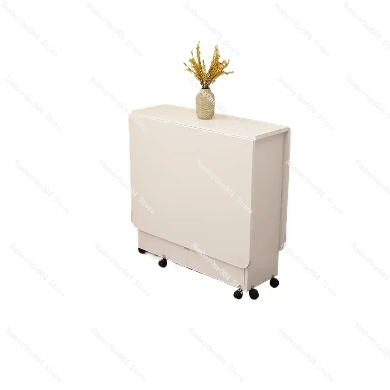 

Folding Dining Table Modern Simplicity Multifunctional Movable Storage Kitchen Table Home Furniture Living Room Extendable Table