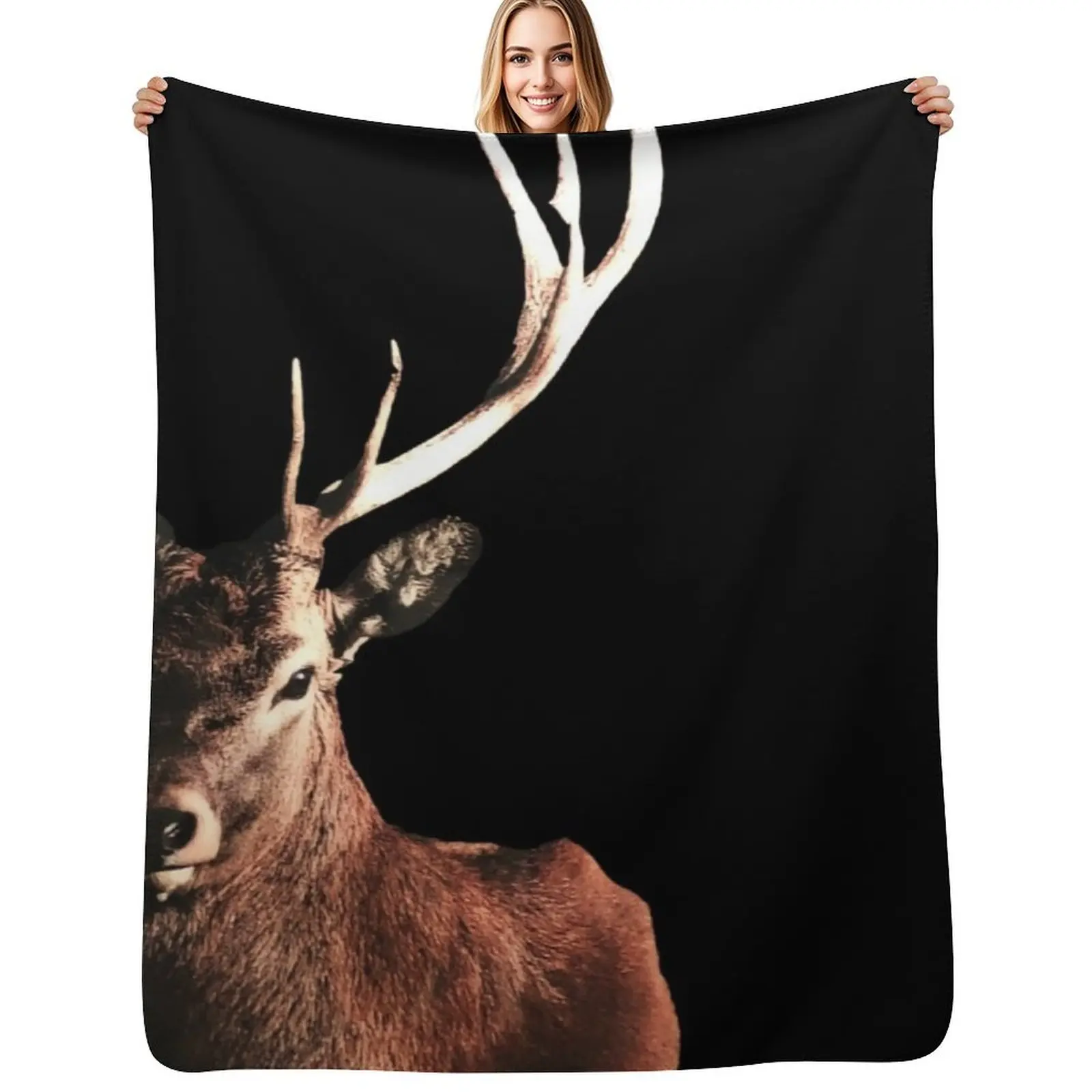 Buff Deer - Lindy Focus Icon Throw Blanket Cute Plaid Summer Beddings Blankets For Bed Kid'S Personalized Gift Polar Blankets