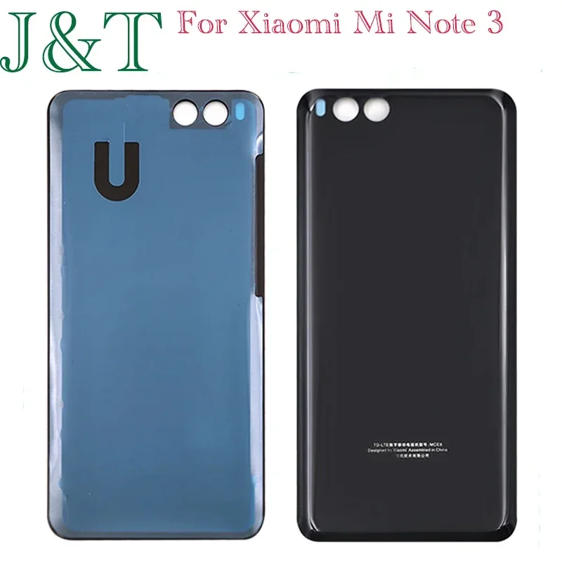 New For Xiaomi Mi Note 3 Battery Back Cover Rear Door 3D Glass Panel Mi Note3 Battery Housing Case With Sticker Adhesive Replace