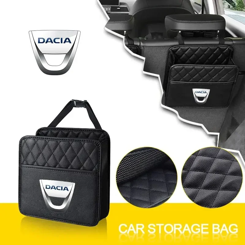 Car Storage Bag Multi-function Seat Back Storage Pocket Suspension For Dacia Logan MCV Sandero Stepway Dokker Car Accessories