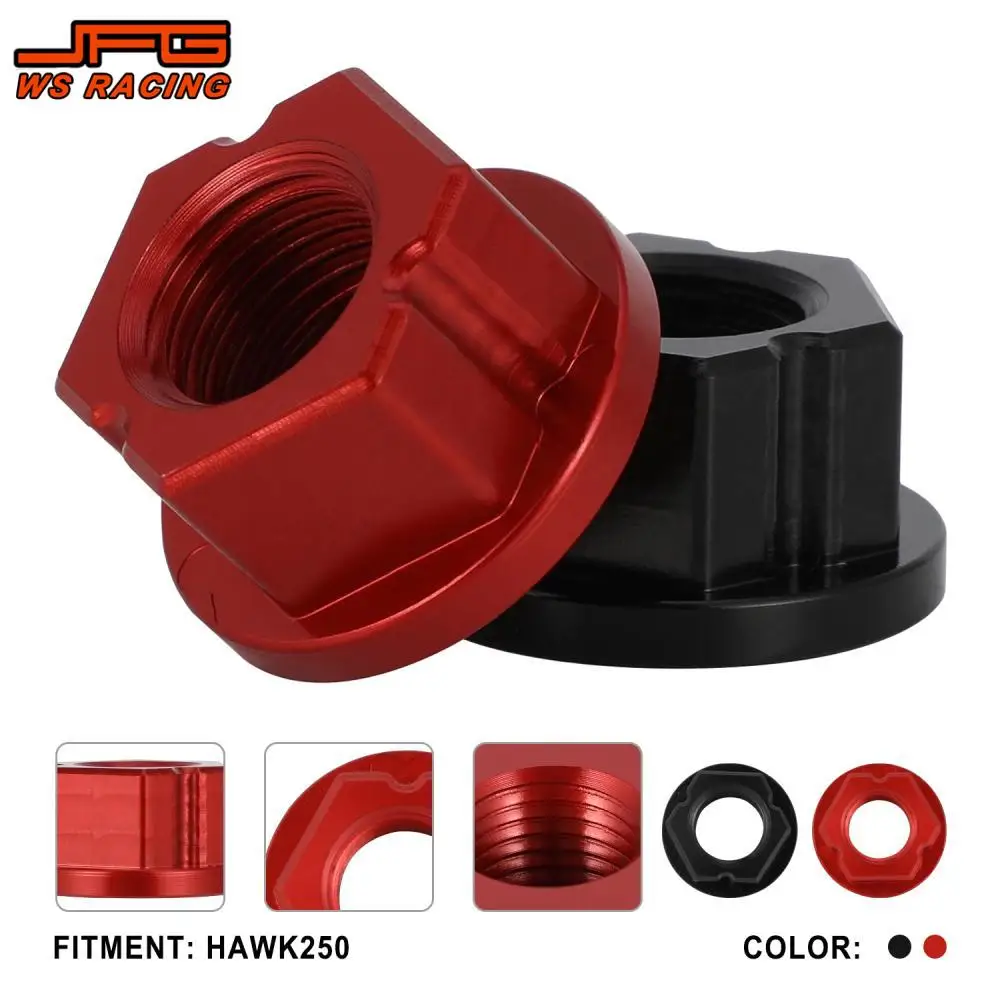 

Motorcycle Front Wheel Lock Nut Bolt Rear Axle Block Wheel Axle Nut Cocer Parts For HAWK250 HAWK 250 6061 Aluminum Dirt Pit Bike