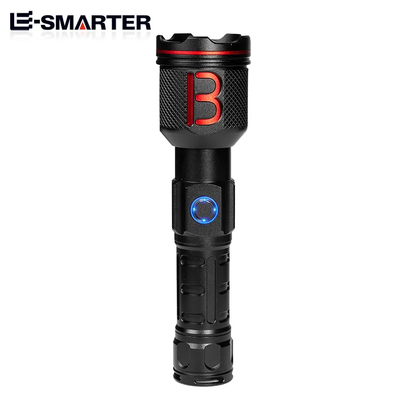 Zoom Impermeável Mini Lanterna LED, 3 Modos de Luz, Lanterna, Construído Em Bateria, Luz para Camping, Pesca, Caminhadas