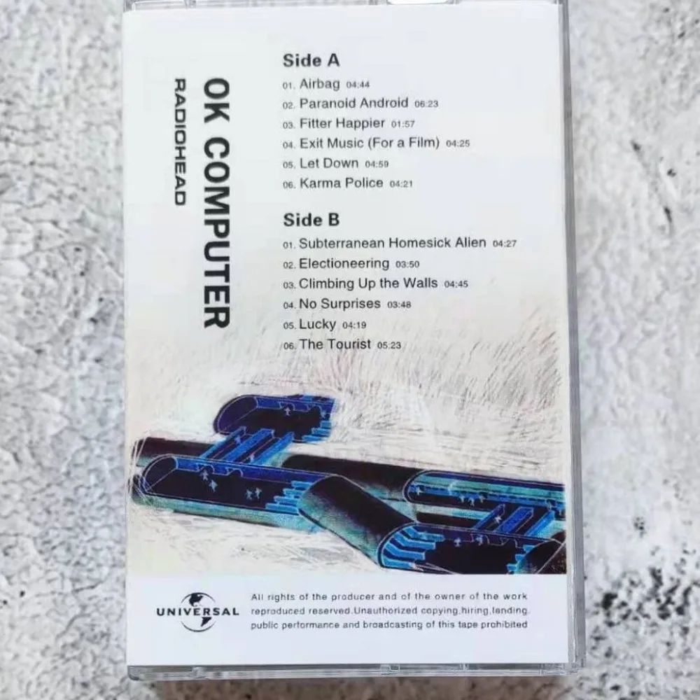 Radiohead OK Computer Album Rock Music Cassette Tape Brand New Sealed Retro Nostalgic Collection Player Compatible