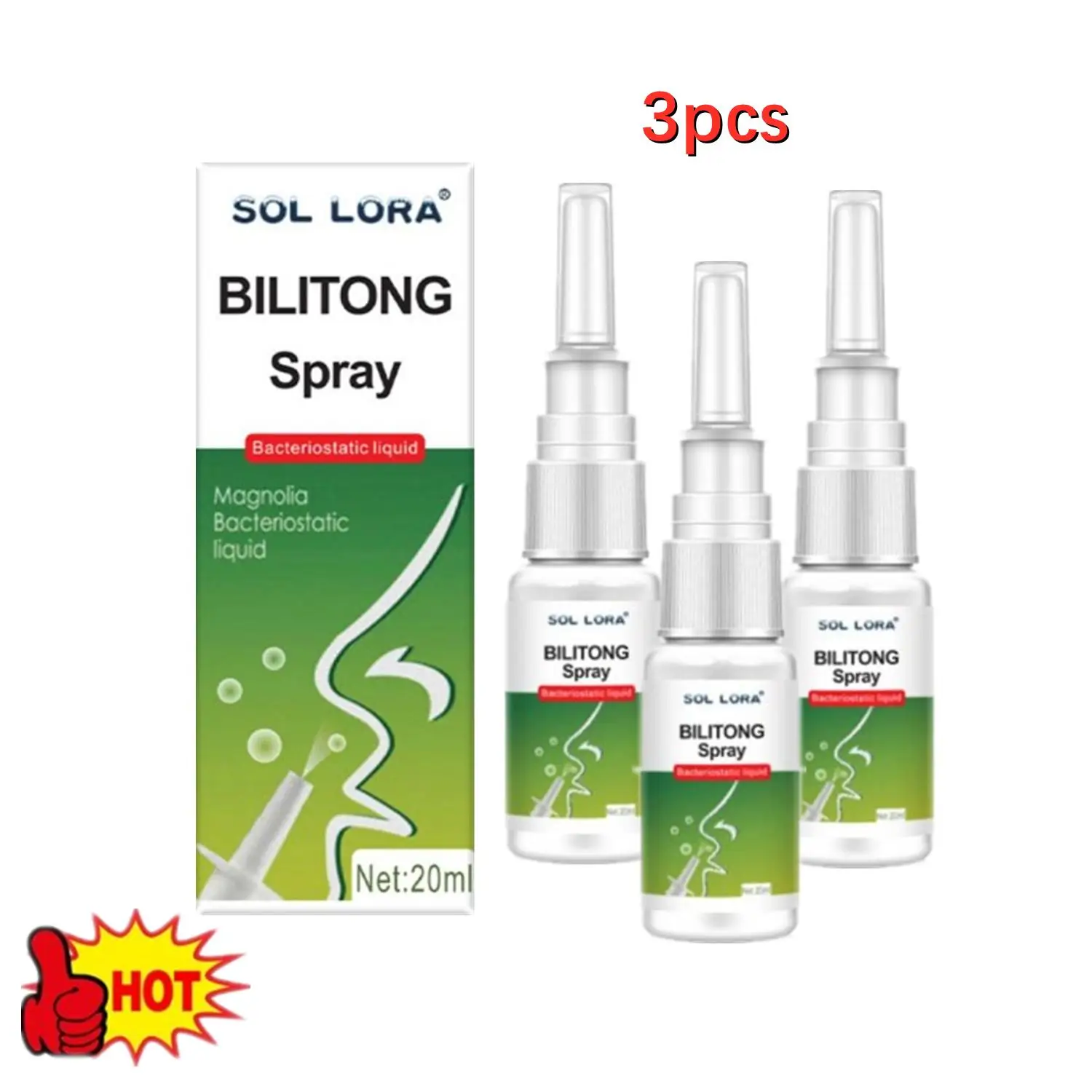 3pcs Nasal Spray Treatment Chronic Sinusitis Nasal Discomfort Nasal Drop Nose Itch Cool Herb Ointment Spray Health Care 20ml