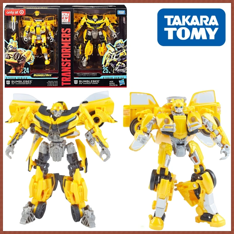 W magazynie Takara Tomy Transformers SS Series SS-24 i 25 D-Class Bumblebee Double Set Figurki akcji Robot Model kolekcjonerski Prezenty