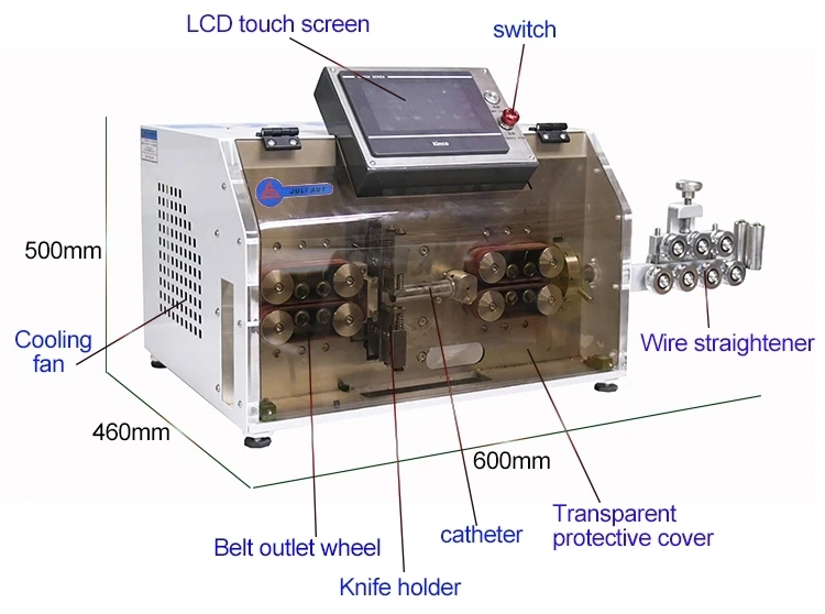JL-600-30H Macchina spelafili a 7 nuclei Macchina per tagliare cavi con giacca multicore Macchina spelafili completamente automatica