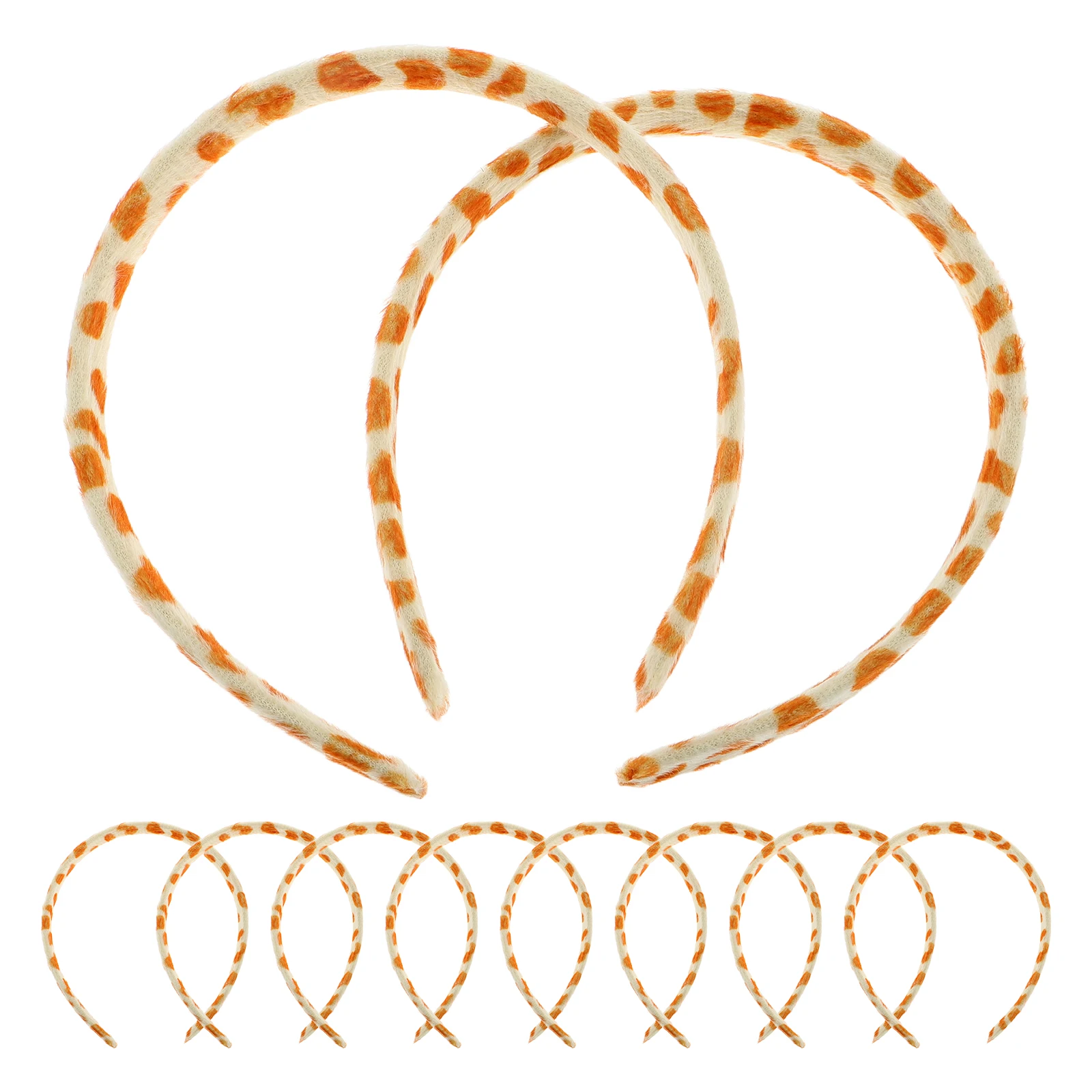 

10pcs Headband Material 15mm Flat Fabric Covered DIY Christmas Accessories African Western Boho Style Plastic
