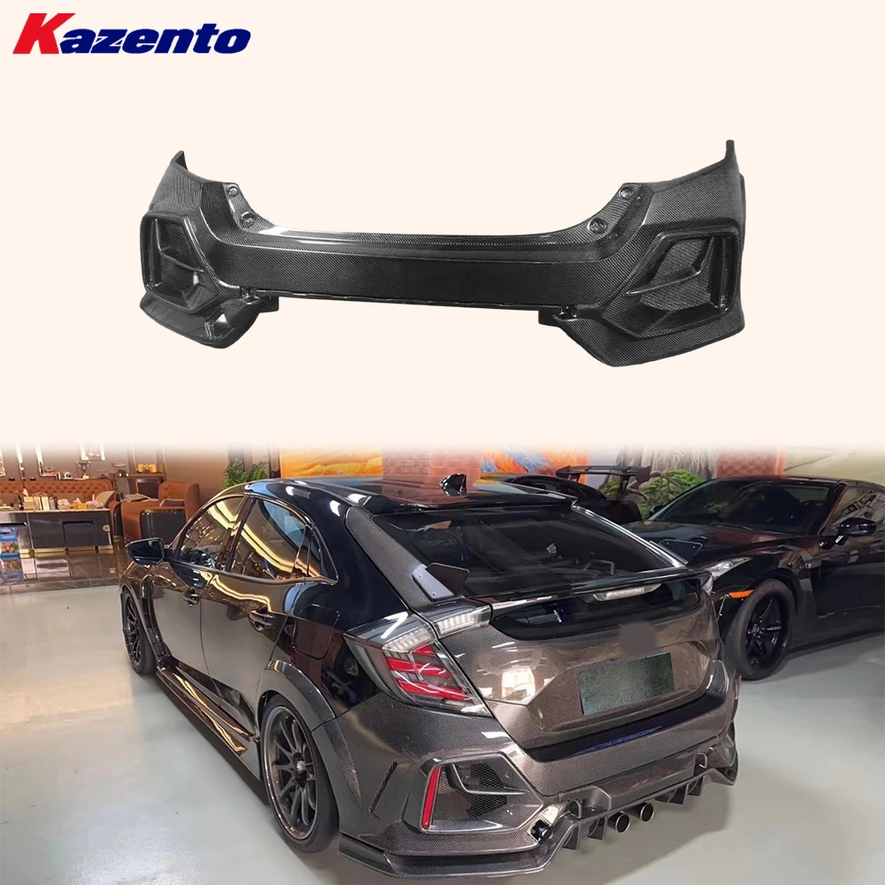 For Honda Civic Type R FK8 2017-2021 Carbon Fiber OE Style Rear Bumper Body Kits( Ocean freight is favorable, welcome to inqury)