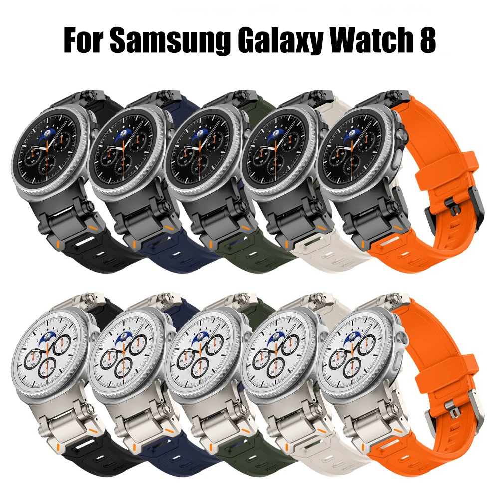 Cinturino sportivo in silicone per Samsung Galaxy Watch 8 Classic 46mm cinturino in caucciù per Galaxy Watch 8 40mm 44mm braccialetto morbido