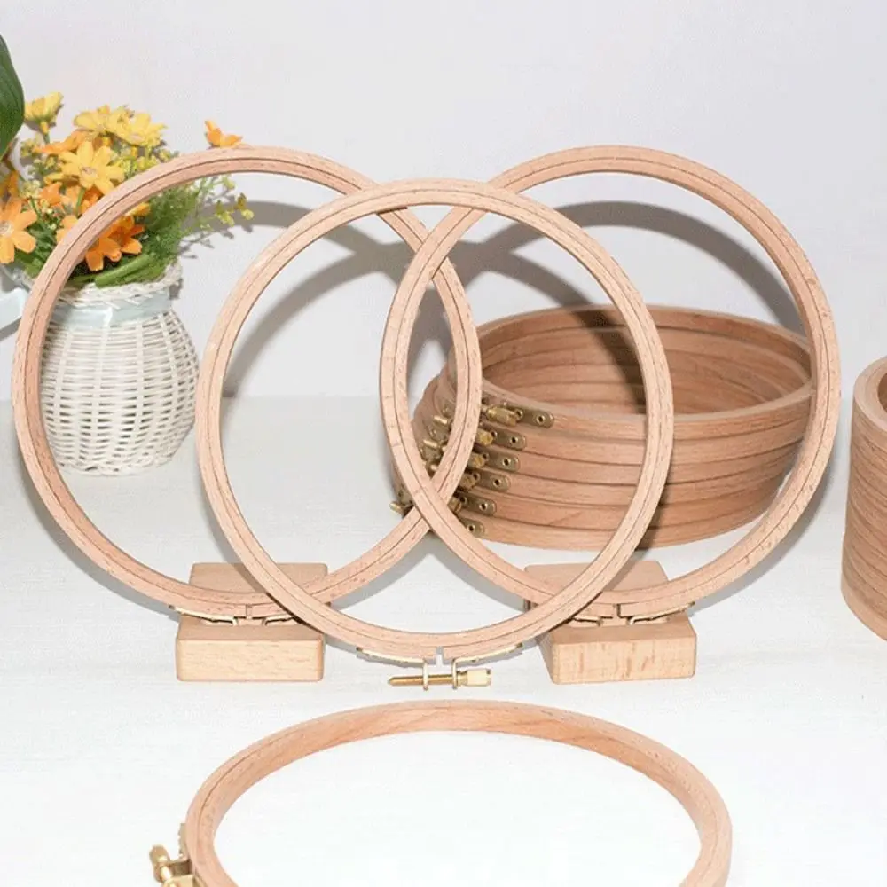 Craft Wooden Rack DIY Household Circle Sewing Tool Embroidery Hoop Cross Stitch Hoop Embroidery Frame