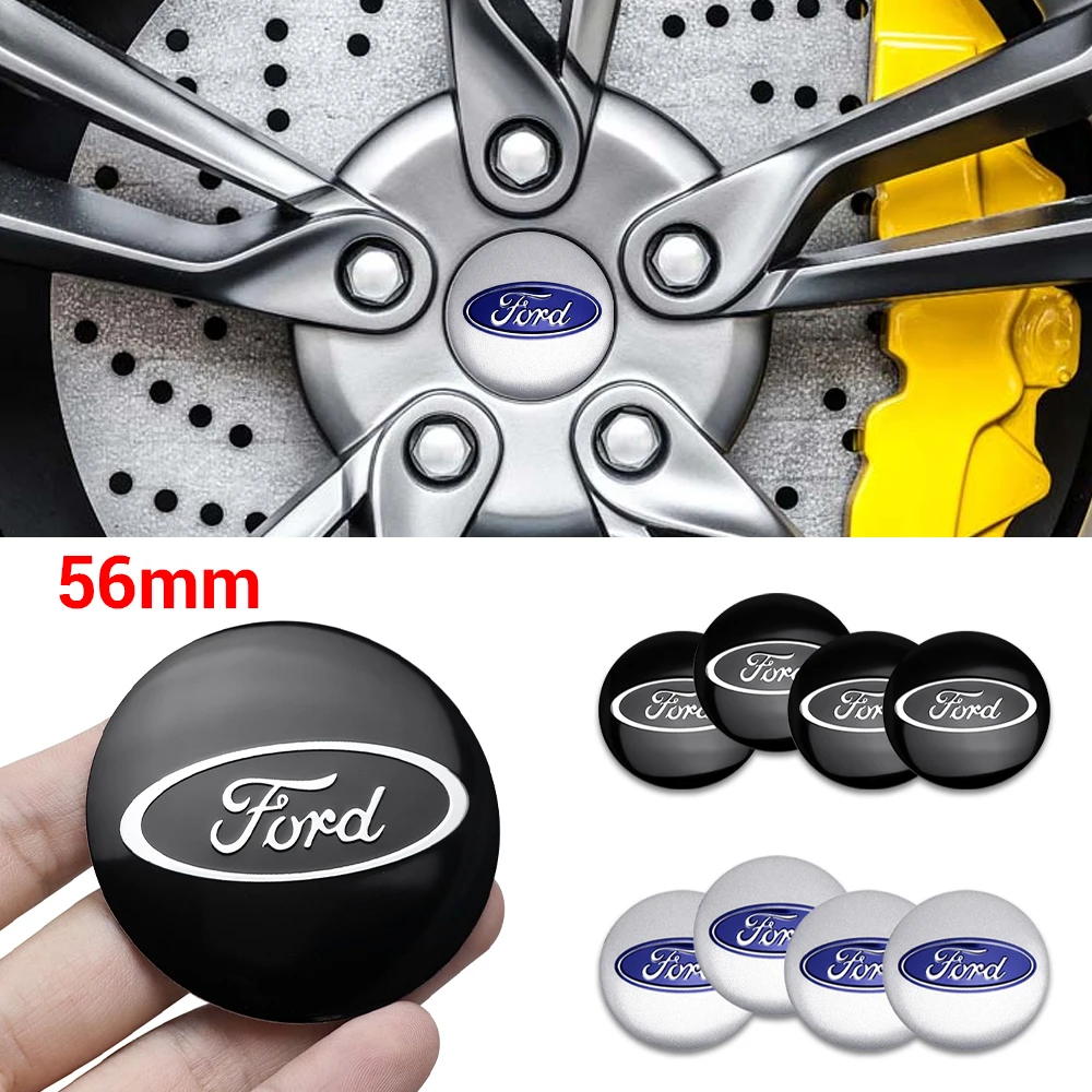 4pcs Auto Styling Eemblem Aluminium hubcap Stickers Car Wheel Hub Center Cap Decal For Ford Focus MK2 MK3 Mk4 Mondeo Escape Kuga