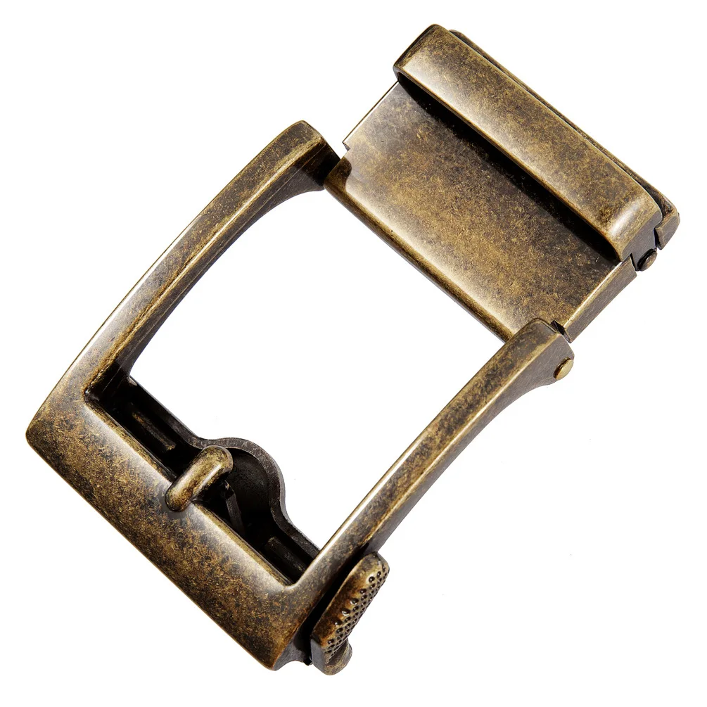 Sabuk Pria Kulit Asli Model Otomatis dengan Gesper 3.5cm, Sabuk Pria Autentik, Sabuk Trendi, Ceinture Desainer Fashion