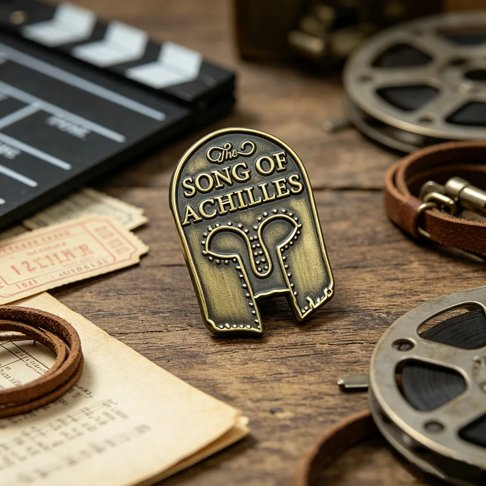 The Song of Achilles Enamel Pin Ancient Greek Helmet Brooch Badge Book Lover Backpack Lapel Pin Bookish Gift