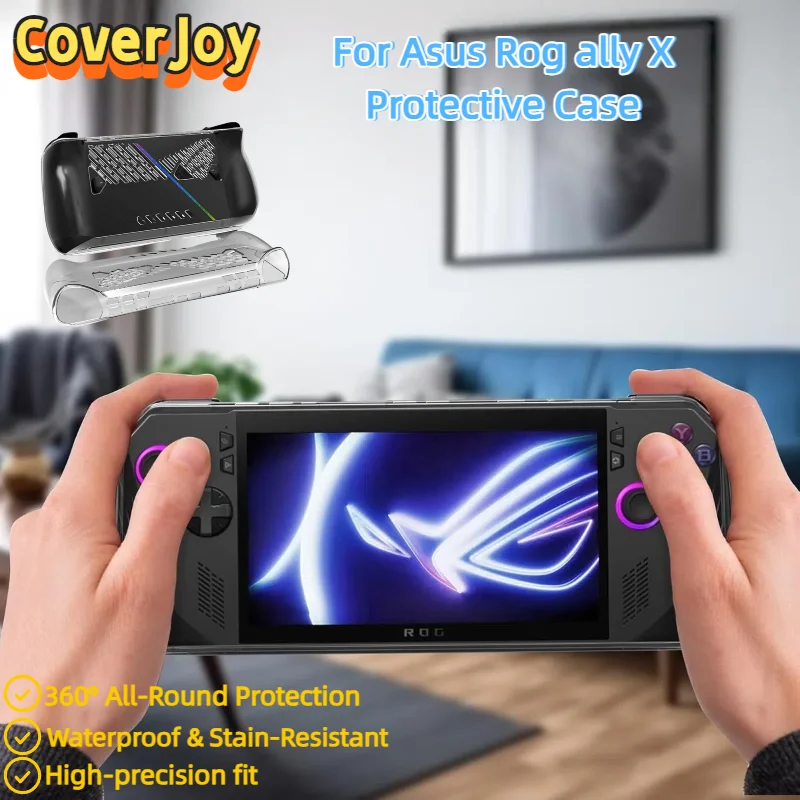 

CoverJoy для Asus Rog ally X Защитный чехол Ручной защитный чехол ТПУ Охлаждающий прозрачный игровой противоударный чехол Аксессуары