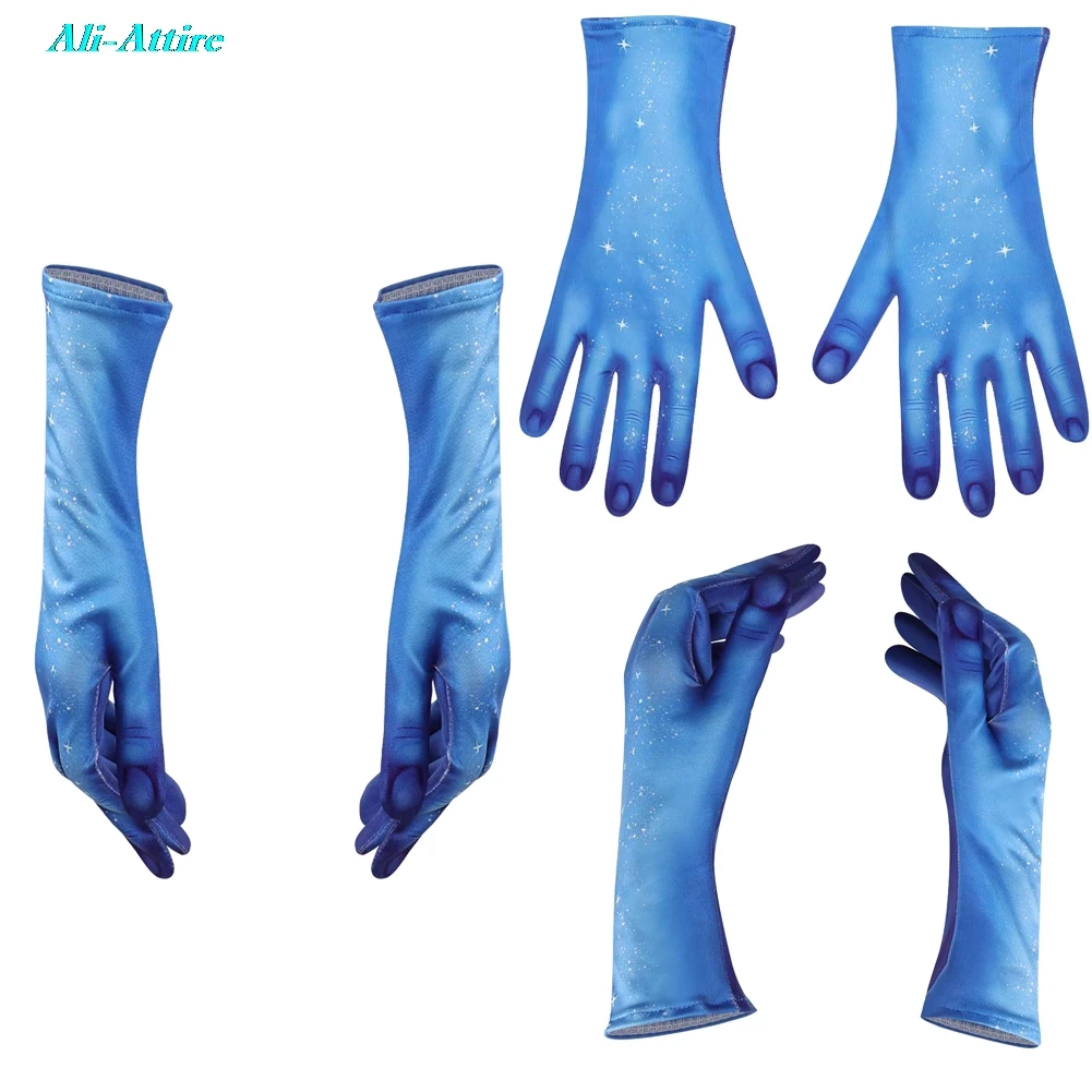 2025 película Avatar of Fire Ash guantes azules accesorios de disfraz trajes de Halloween Unisex disfraz de fiesta ropa de fantasía de juego de rol