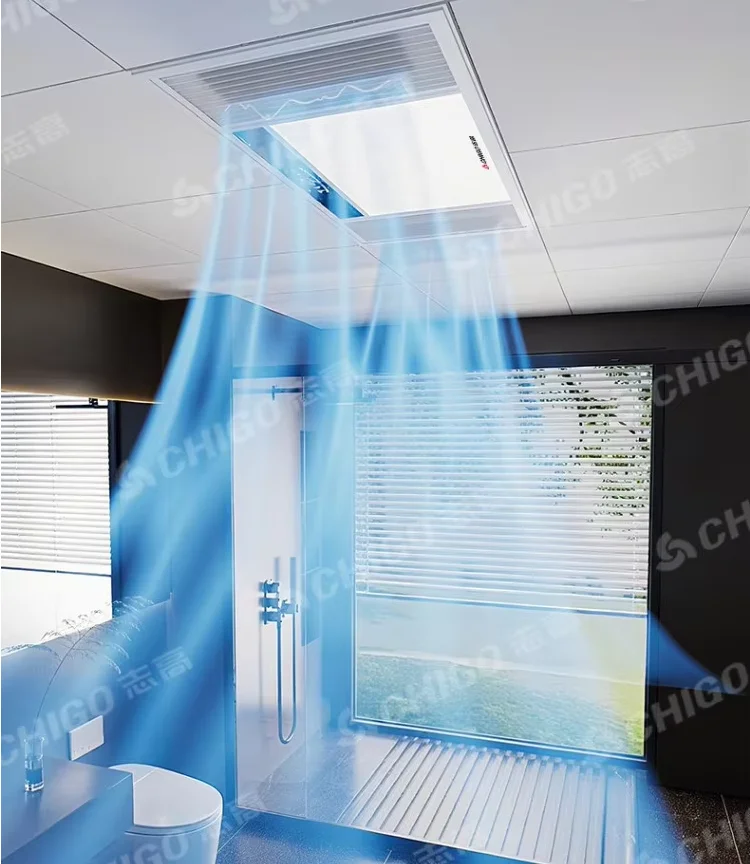 220V Chigo Wind Bath Heater Integrated Ceiling 5-in-1 Bathroom Ventilation Fan Light Heater F