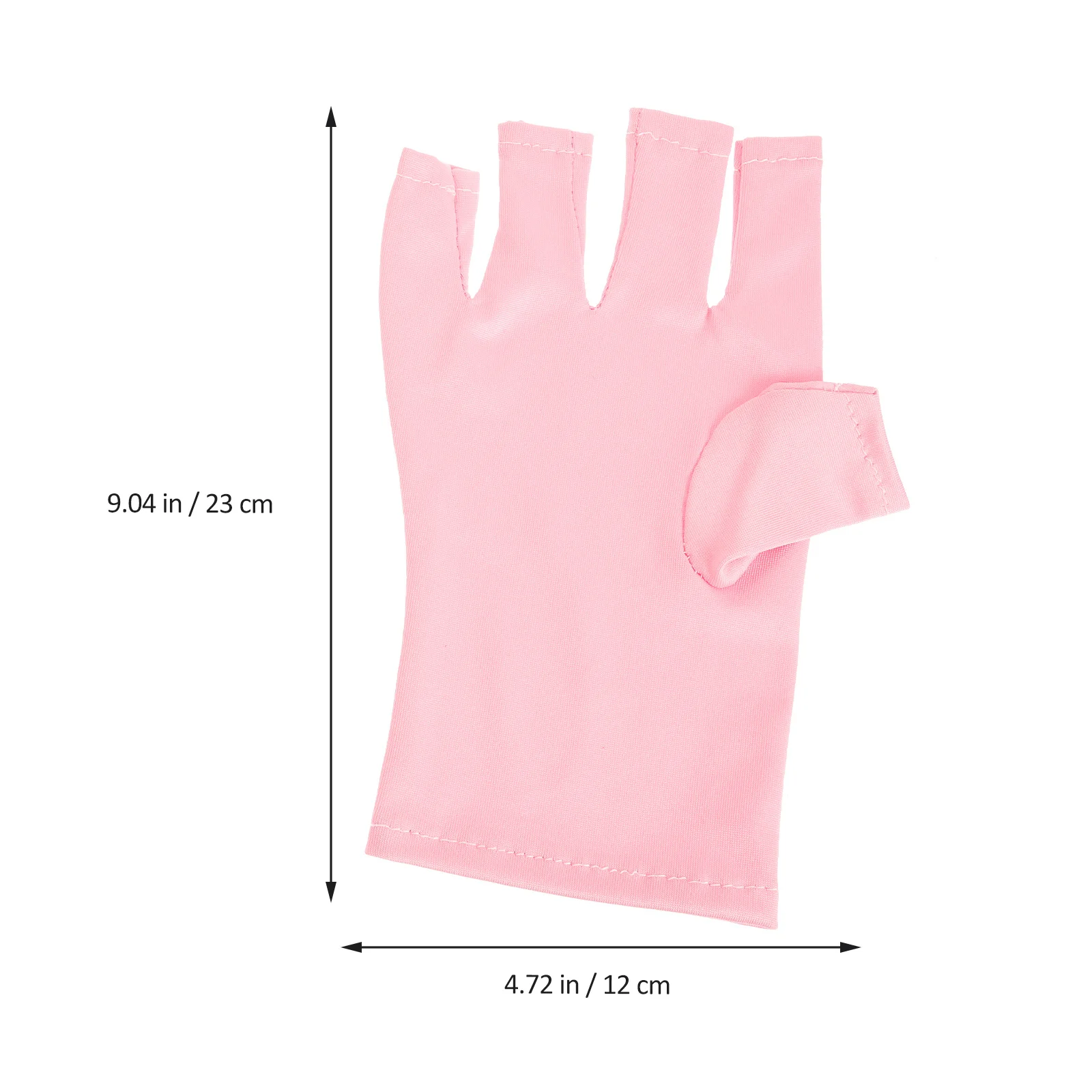 

2Pairs Manicure Gloves Anti Uv Fingerless Polyester Breathable Protective Gloves for Nail Art Prevent Skin Blackening
