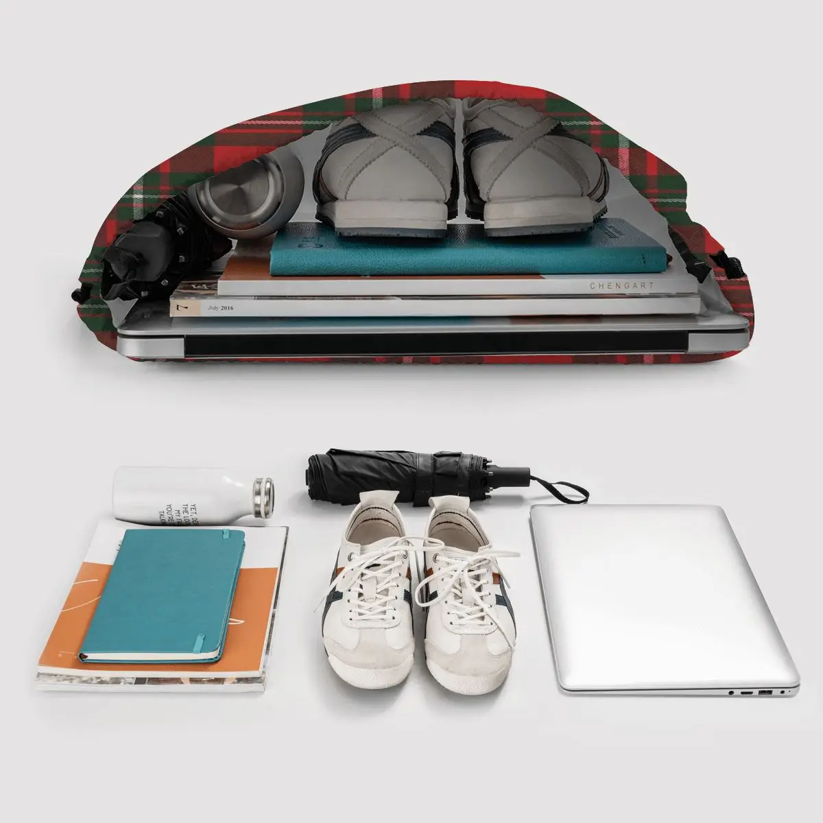 MacGregor Modern Scottish Tartan Backpacks Multi-function Portable Drawstring Bags Shoes Bag Book Bags For Man Woman School