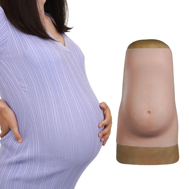 9-th Month Fake Silicone Pregnant Belly Model  Cosplay Mother Pregnant Props for Halloween Film Shooting Props Big Belly