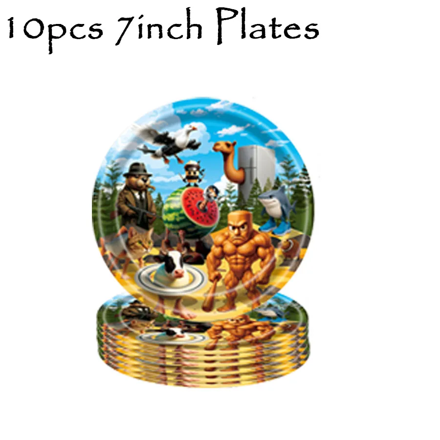 Tung Tung Sahur Tralalo Tematyczne Dekoracje na Imprezę, Baner, Kubek, Talerz, Papierowe Ubranka na Urodziny, Przebrania, Prezenty, Wypełniacze do Świątecznych Skarpetek