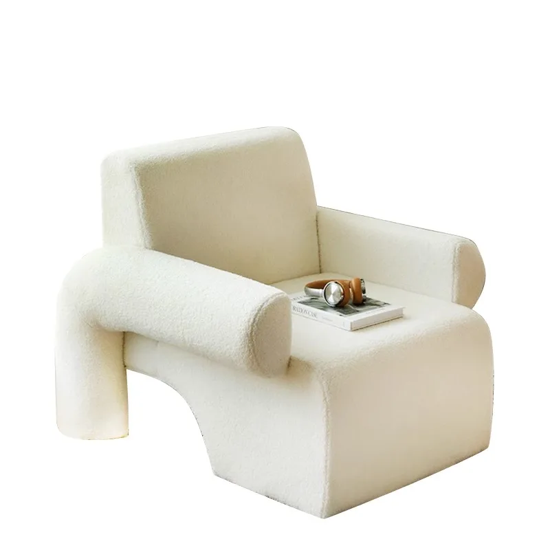 

Lazy sofa modern minimalist lamb wool personality Internet celebrity ins style designer single sofa