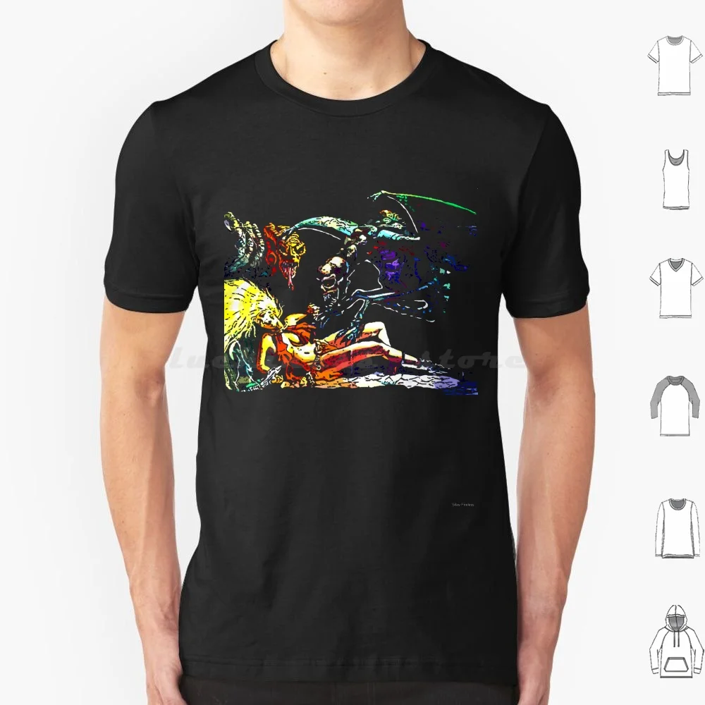 Galaxy Of Terror T Shirt Big Size 100% Cotton Science Fiction Sci Fi Scifi Sf Movie Film Video Dvd Tv Cult Retro Vintage