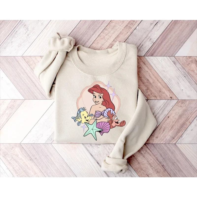 سويت شيرت ديزني ارييل، سويت شيرت ذا ليتل ميرميد، سويت شيرت أرييل ميرميد، هدية عيد ميلاد، سويت شيرت أميرات ديزني #6