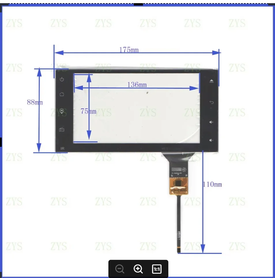 NEW 6.2inch XY-PG9018-FPC Compatible CAPACITIVE Screen Panel 175mm*88mm TouchSensor