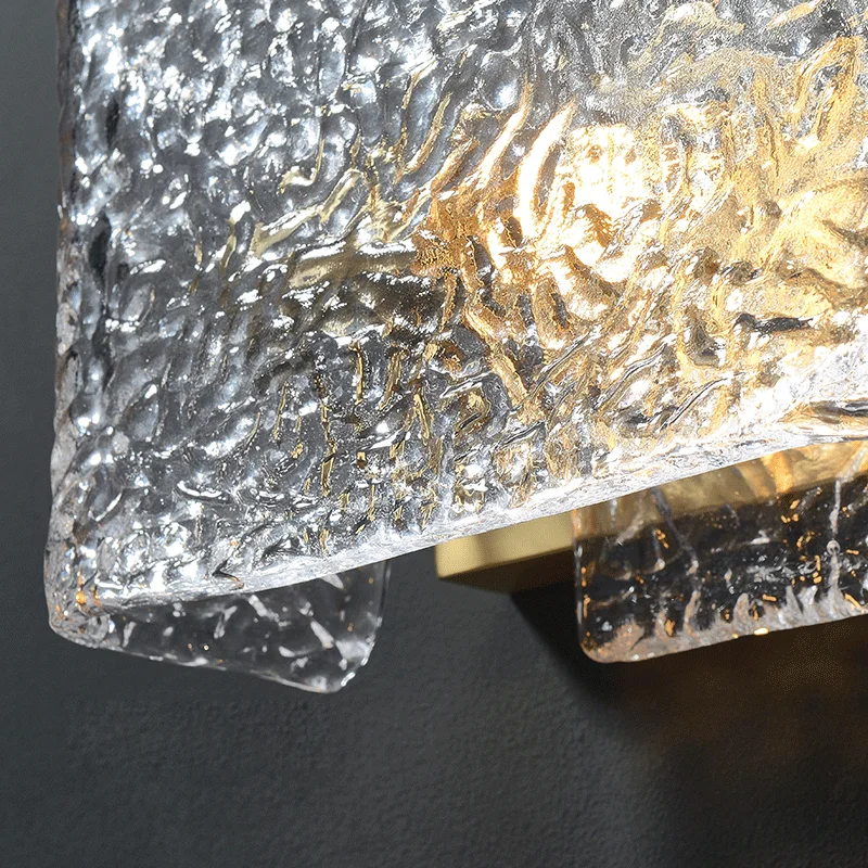 Светодиодный светильник с водной рябью, роскошный прикроватный настенный светильник для спальни, медный декор для гостиной, фон для коридора отеля, бра
