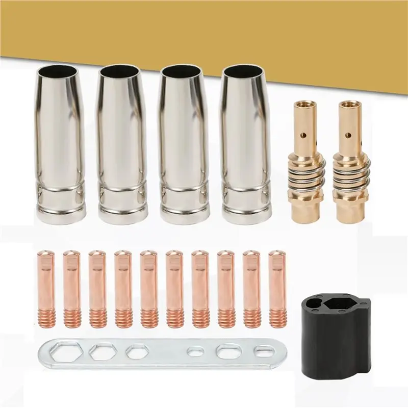 AT43-2 Set Flexible Mig Welding Neck, Flexible Mig Extension,030Inch M6 Nozzle Holder Diffuser For MB15