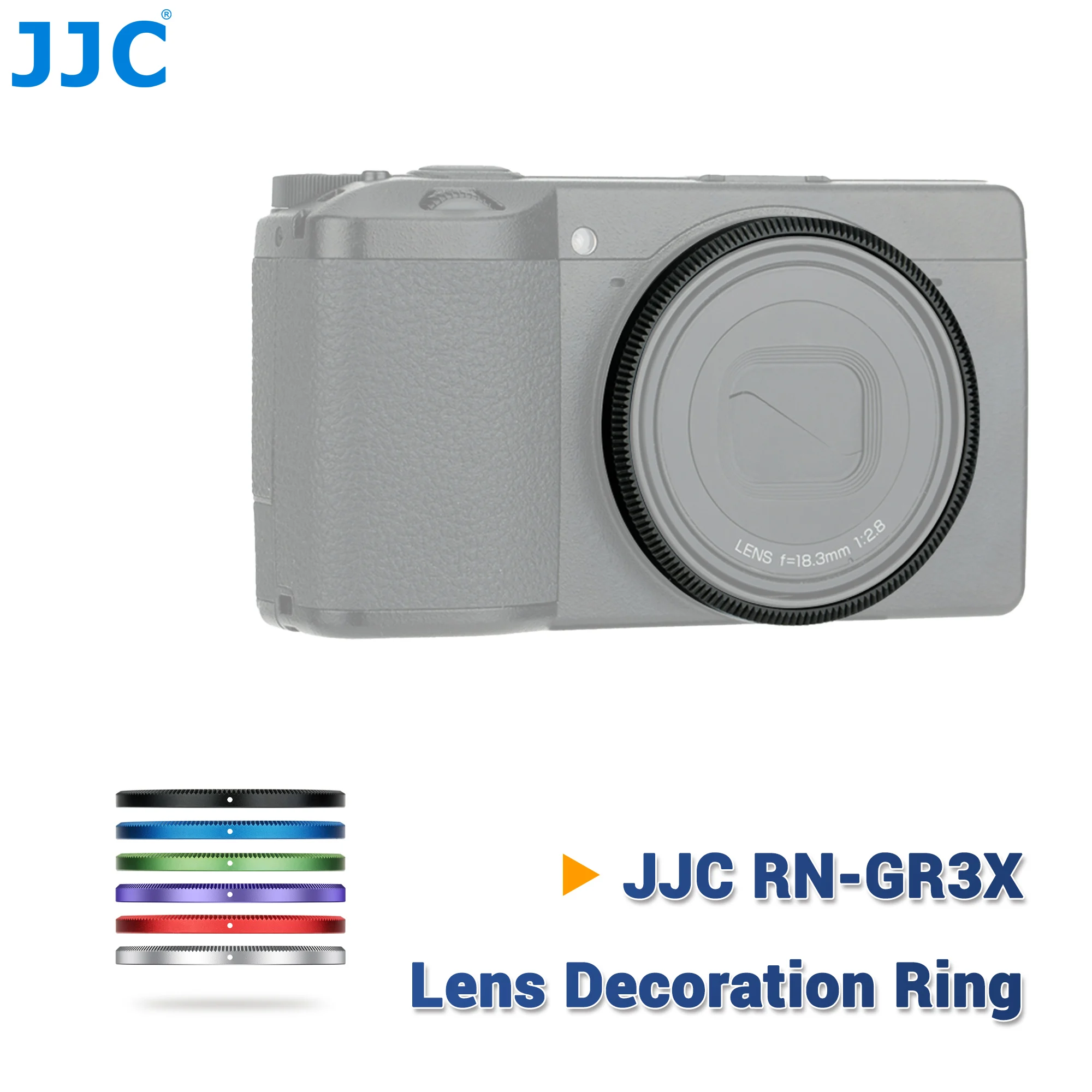 JJC Metal Decorate Ring Cap for Ricoh GR III GR III HDF GR3 GR3 HDF Camera Accessories Replaces Ricoh GN-1 Lens Ring Adapter