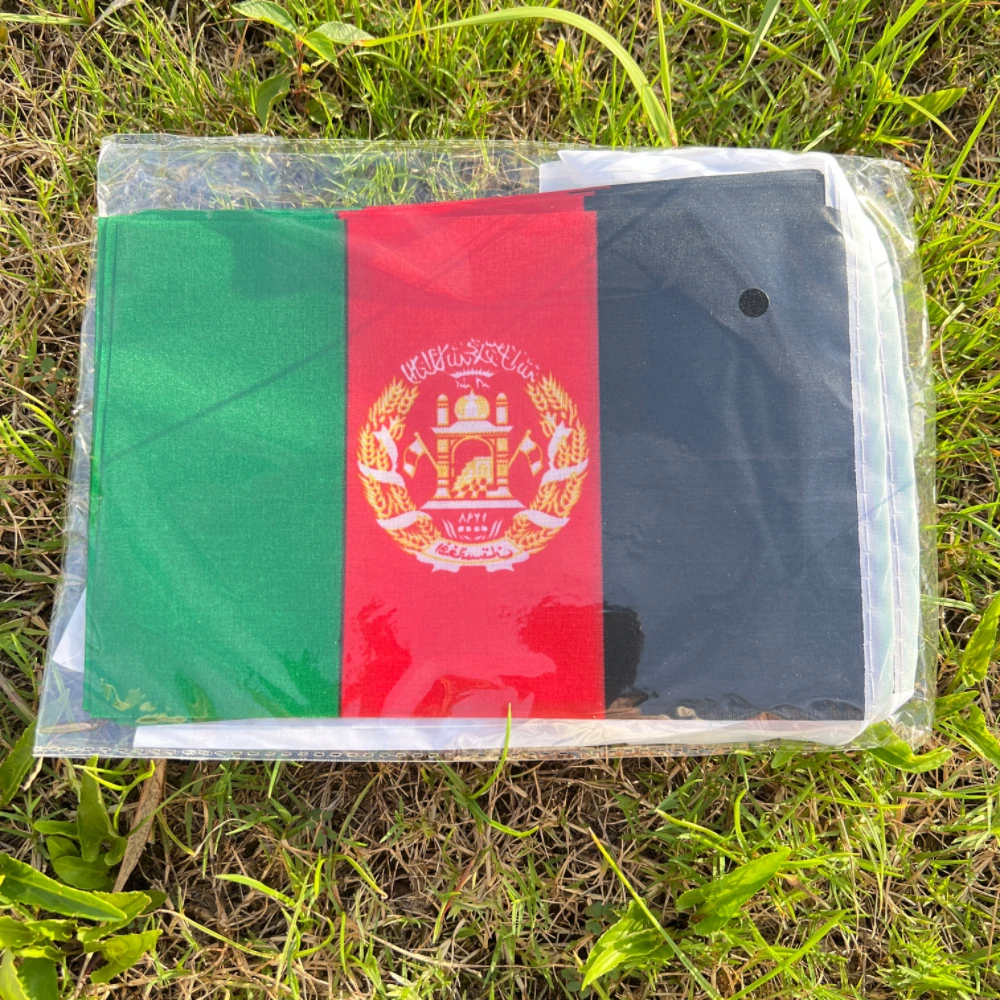 أفغانستان العلم 14X21 سم 20 قطعة/المجموعة العلم الرايات لحديقة بار ديكور شعارات أعلام الديكور الرياضة كرة القدم