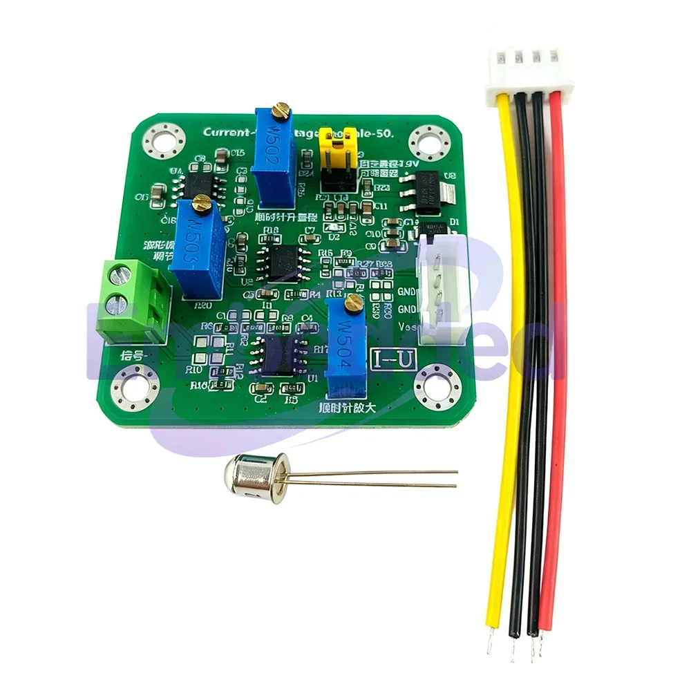 CV-AMP50 Transimpedance Amplifier Module IV Converter for Photodiode Weak Current/Voltage Signal Detection High-Gain 0-500KV/A