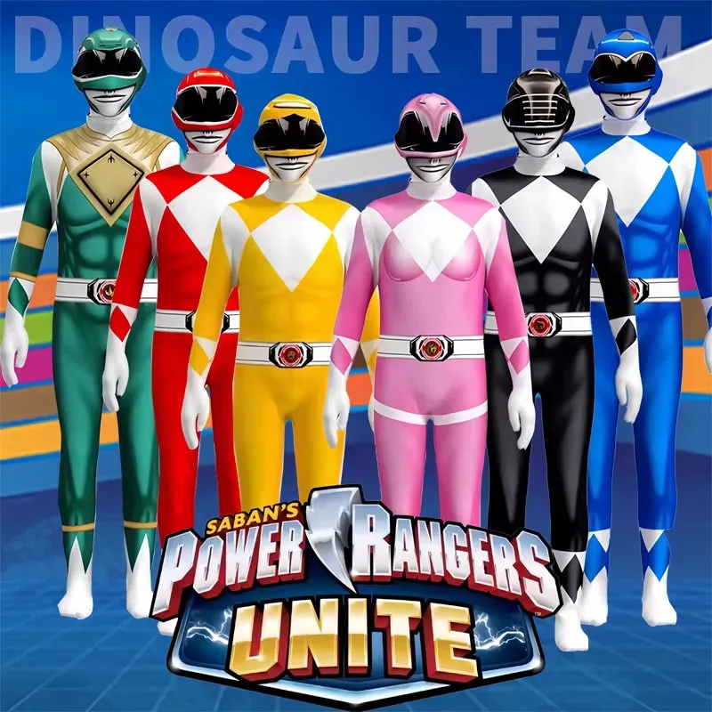 

Fantasia Power Samurai Rangers Cosplay Costume Adult Kids Morpher Mighty Morphin Mask Jumpsuit Zentai Suit Halloween