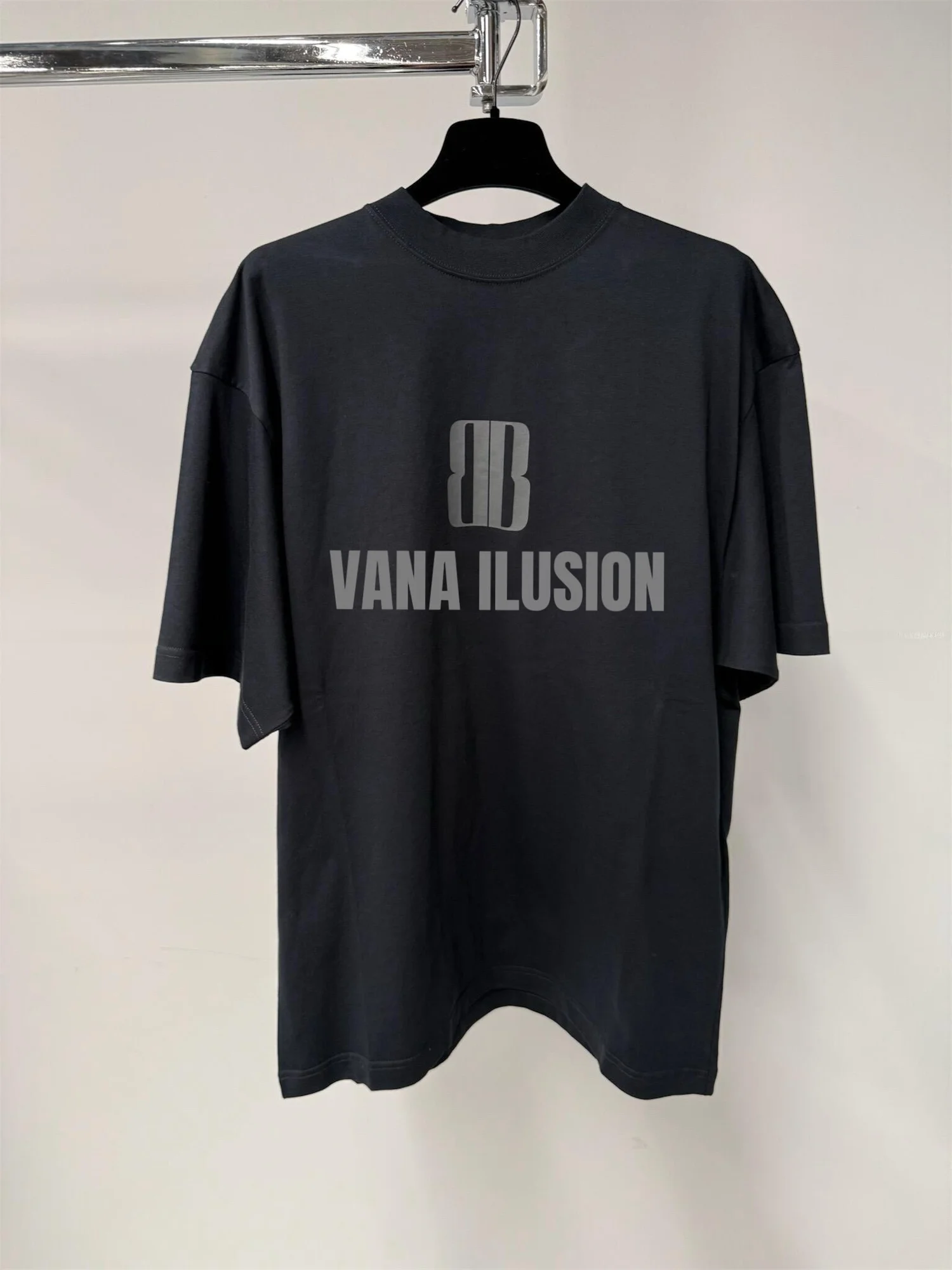 

Футболка VANA ILUSION Mirror Series с принтом BB Letter Print, повседневная, дышащая, хлопковая, для пар и подростков