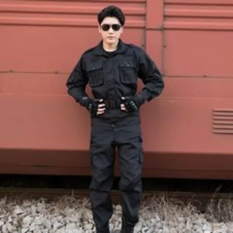 Worker Plumber Sailor Military Army Men's Long-Sleeved Work Wear Clothes Workshop Top and Pants Uniform Welding Jacket