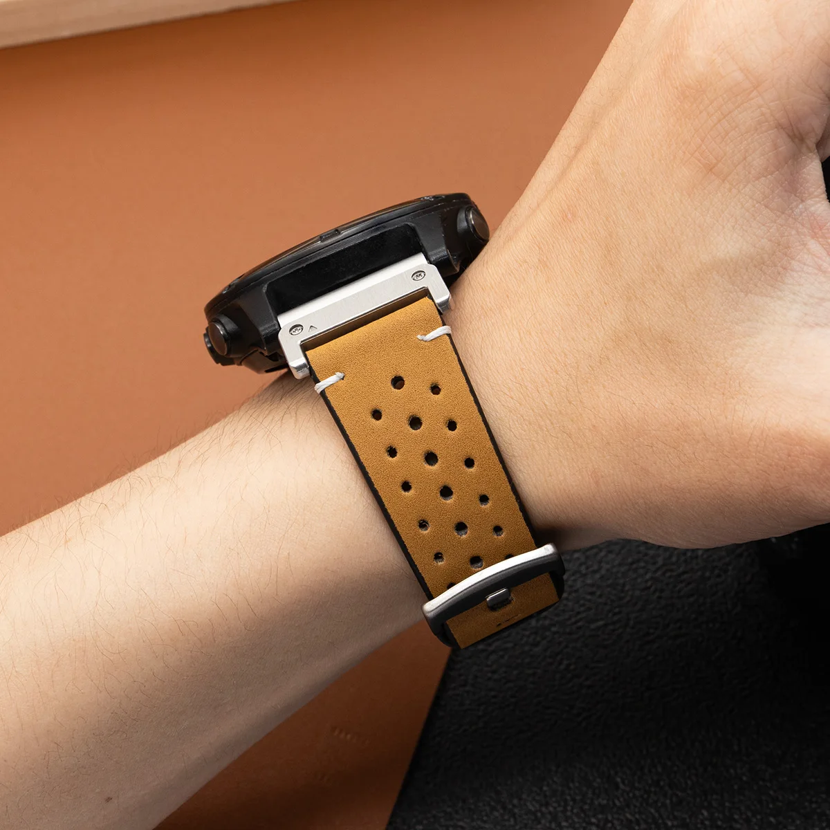 Quickfit 26mm 22mm Strap for Garmin Epix Pro 51mm 47mm band Tactix 7 Pro Fenix 8 7 7X 6 Enduro 3 Leather Watchband Breath Bands