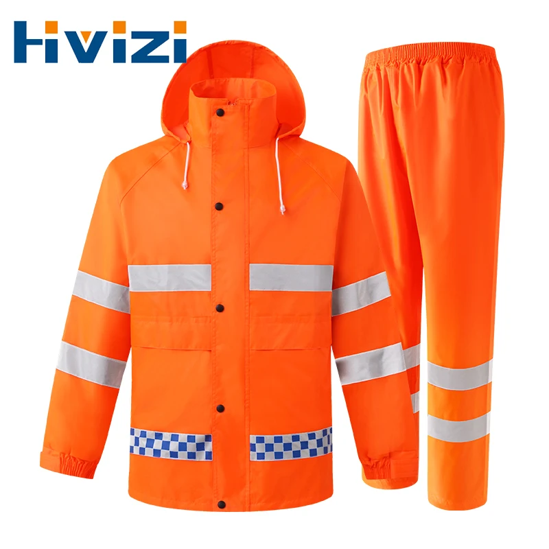 High Visibility Reflective Cycling Mens Windbreaker Waterproof Lightweight Safety Cycling Jacket Raincoat Mountain Bike Clothing