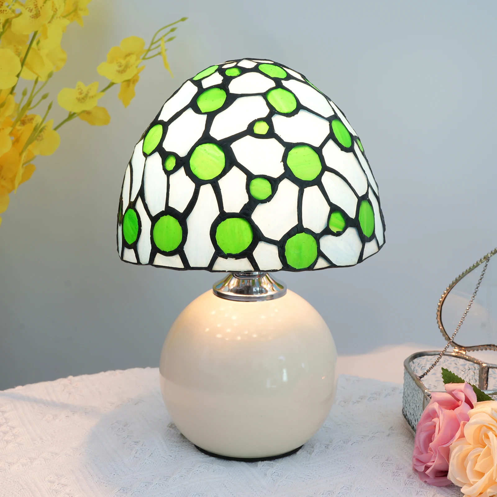 Creative glass Mushroom Style  - đánh giá và giá Mushroom Table Lamp