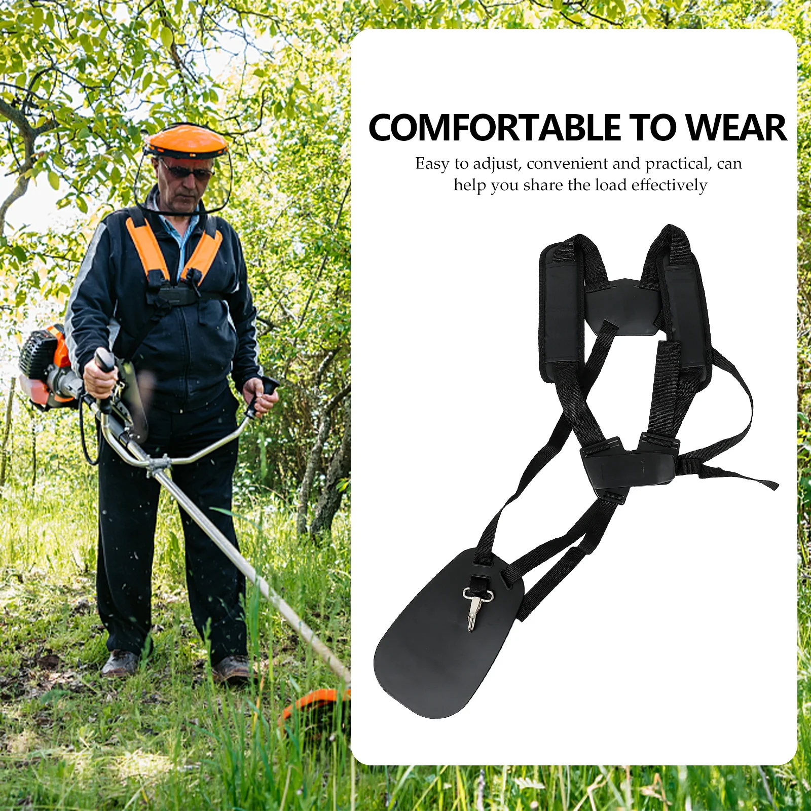 

Lawn Mower Harness Trimmer Shoulder Strap Black Adjustable Garden Tool Parts Weed Accessories Longlasting Design Suitable