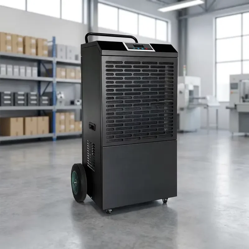 150L Commercial Dehumidifier Portable Wheel Design for Basement Hotel Laundry Office Large Capacity Moisture Removal