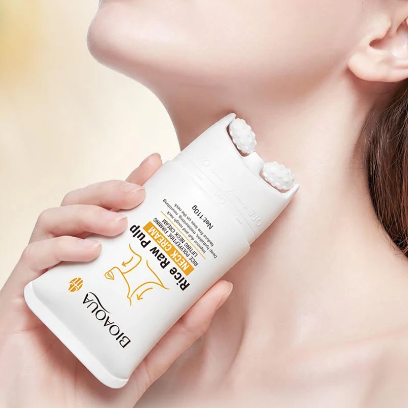 Korean Rice Raw Pulp Firm Neck Cream 110g Nicotinamide Polypeptide Gentle Hydrate Reduce Neck Wrinkles Dullness Fresh Non-greasy