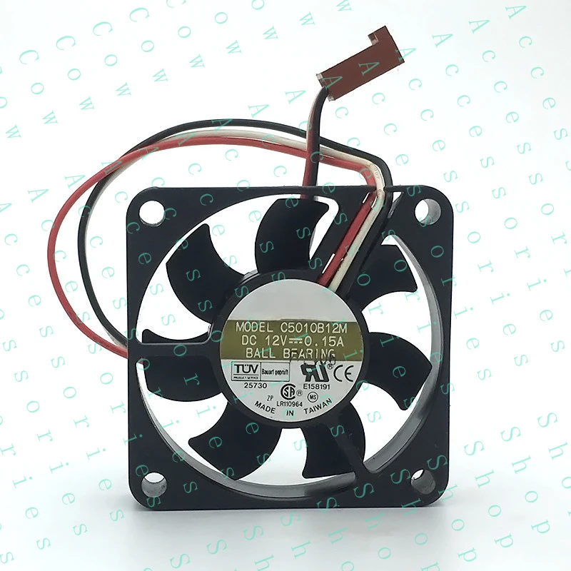 PP+ FOR AVC C5010B12M DC12V 0.15A 50*50*10MM 3pin Chassis Cooling Fan