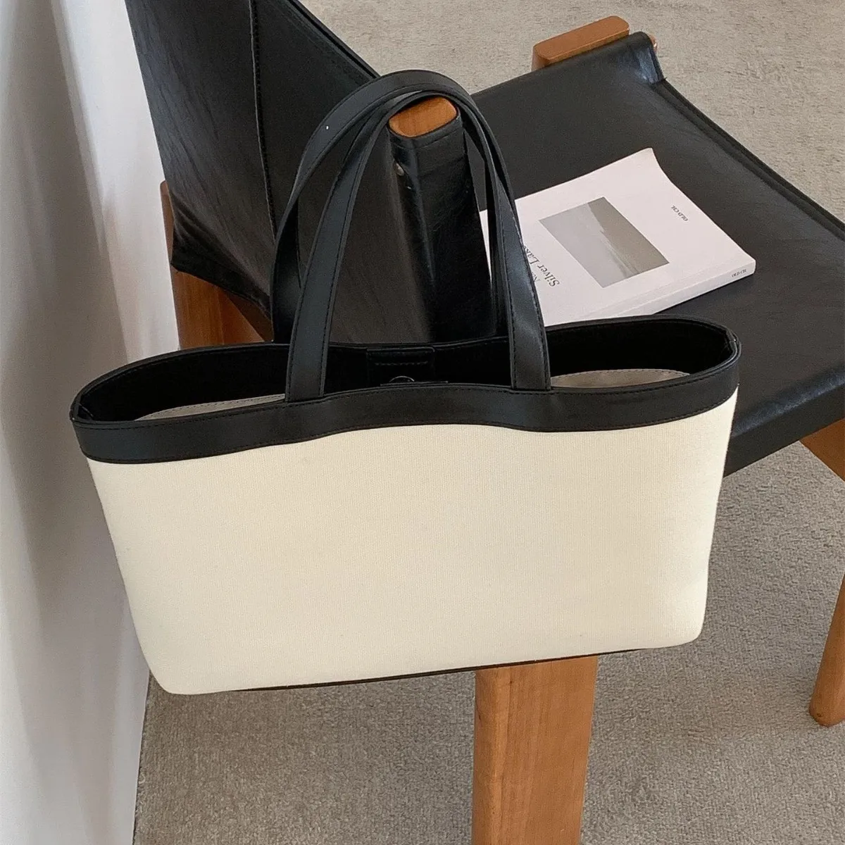 

Повседневные холщовые сумки-тоут для женщин, лоскутная сумка из искусственной кожи, дорожные кошельки-шопперы, женская сумка на плечо в корейском стиле